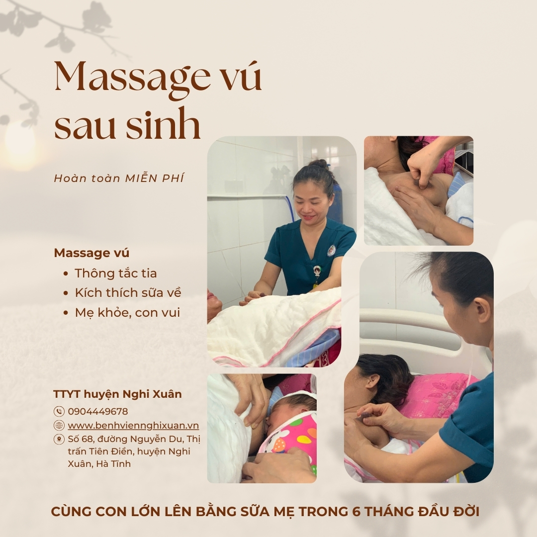 Tặng massage vú thông tắc tia sữa - Cùng con lớn lên bằng sữa mẹ trong 6 tháng đầu đời